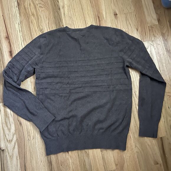 Naketano Men's Knit Pullover Sweater Striped Crew Neck Logo Cotton Size Medium - Picture 7 of 11